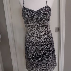 The Loft size 6 blue polka dot dress